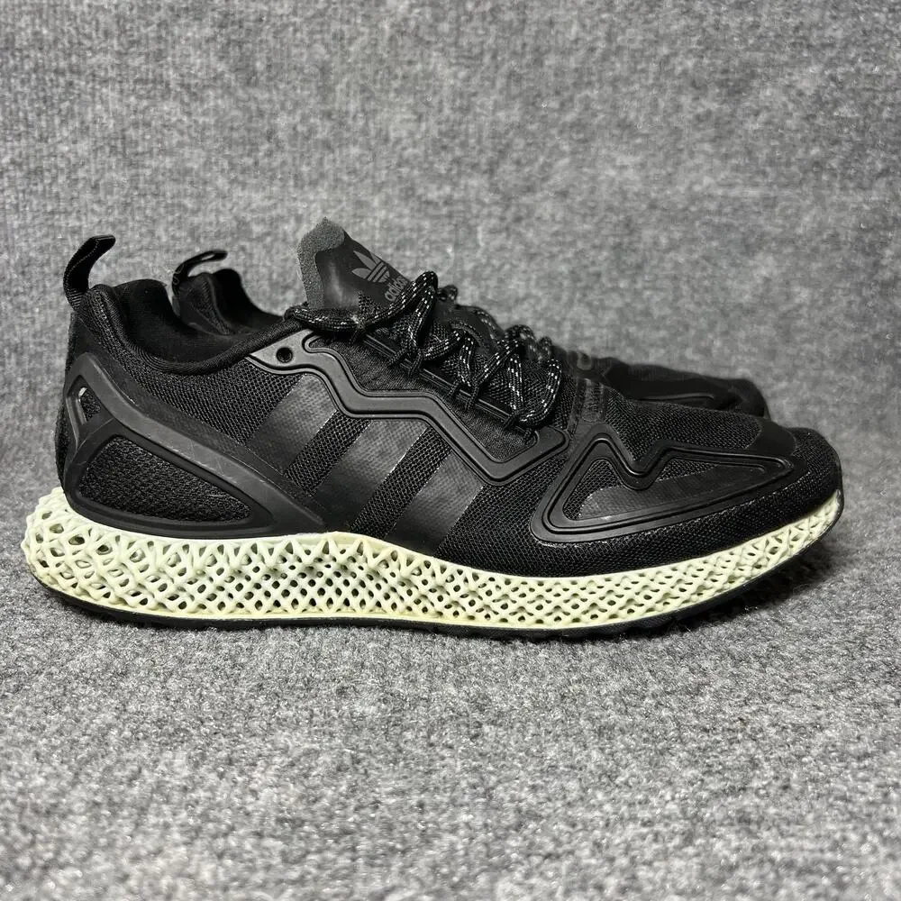 Adidas ZX 2K 4D Shoes Mens Size 7 FV9027 Black 3D Printed Runner Sneakers